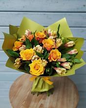 Букет цветов из:  Альстромерии и Розы в Опарино