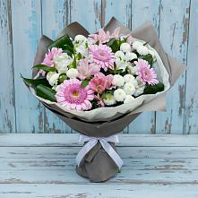 Букет цветов из:  Герберы, Альстромерии и Хризантемы в Опарино