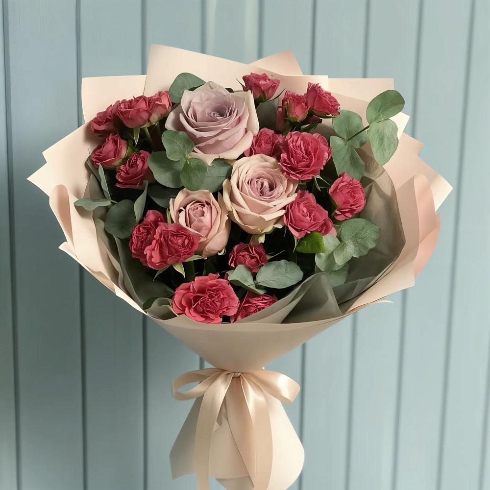 Букет цветов из: Гвоздики и Розы в Опарино