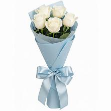 Букет 5 Белых роз Проуд в Опарино