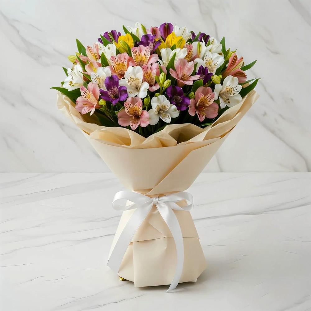 Букет цветов из: Альстромерии в Опарино