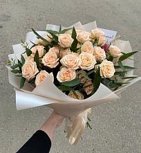 Букет Кремовые розы Латте в Опарино