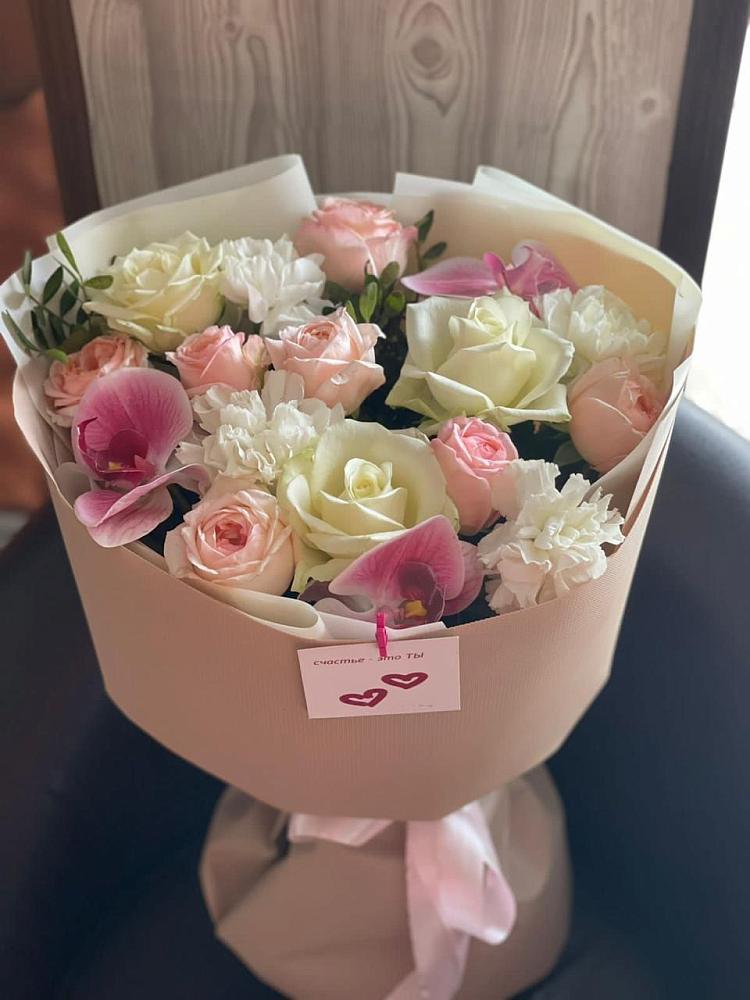 Букет цветов из: Орхидеи, Розы и Гвоздики в Опарино