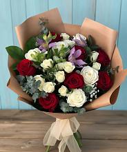 Букет цветов из:  Розы и Альстромерии в Опарино