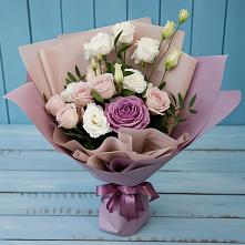 Букет цветов из:  Розы и Лизиантусы #REPLACE_PRED# Опарино