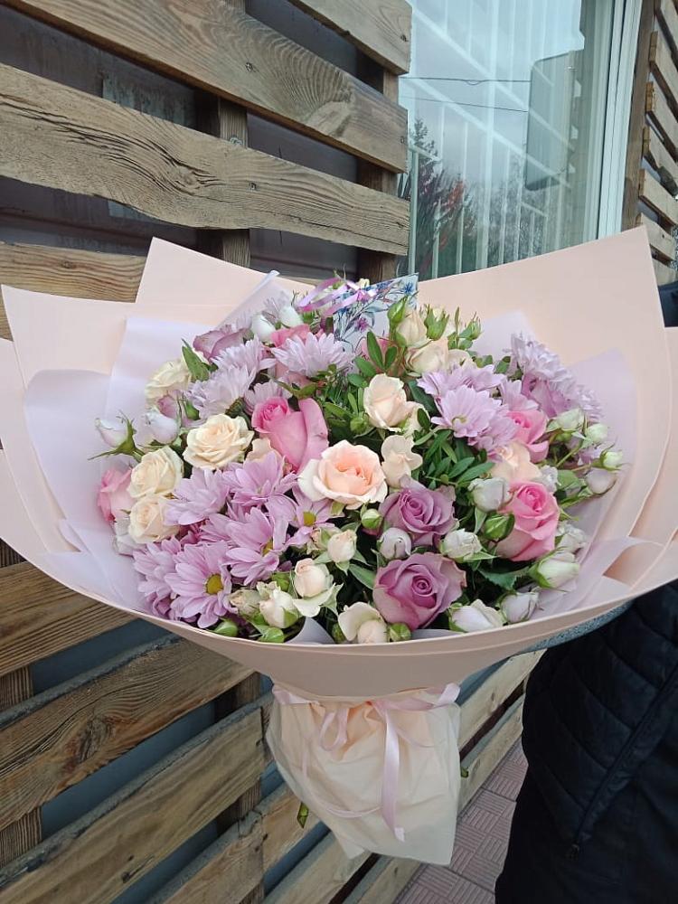 Букет цветов из: Розы и Хризантемы в Опарино