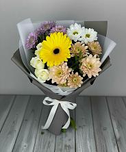 Букет цветов из:  Розы, Герберы и Хризантемы в Опарино