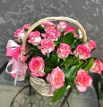 Цветочная композиция из Розы в корзине #REPLACE_PRED# Опарино