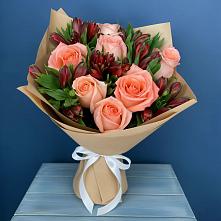 Букет цветов из:  Розы и Альстромерии #REPLACE_PRED# Опарино