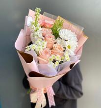 Букет цветов из:  Хризантемы и Розы в Опарино