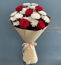 Букет цветов из:  Розы и Хризантемы в Опарино