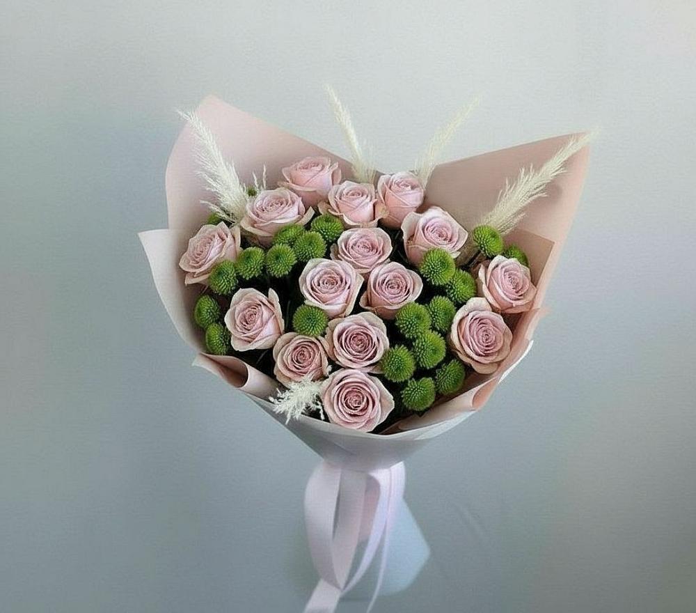 Букет цветов из: Розы и Хризантемы в Опарино