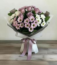 Букет цветов из:  Хризантемы и Розы в Опарино