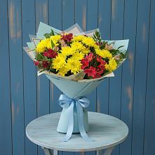 Букет цветов из:  Альстромерии и Хризантемы #REPLACE_PRED# Опарино