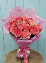 Букет 15 Розовых роз Равель #REPLACE_PRED# Опарино